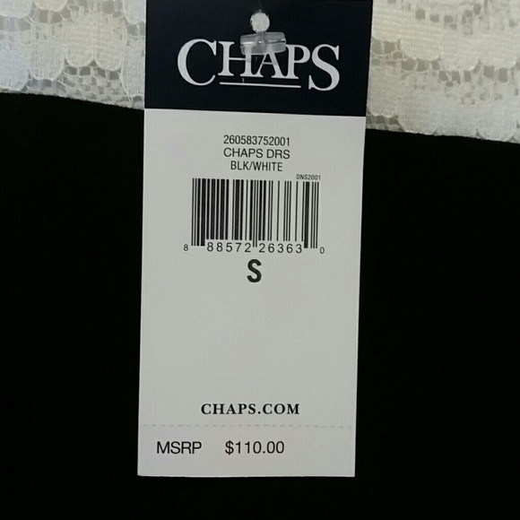 Chaps Black and White Contour Dress - Picture 4 of 5